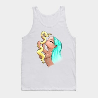 A Girl and Her Python Tank Top